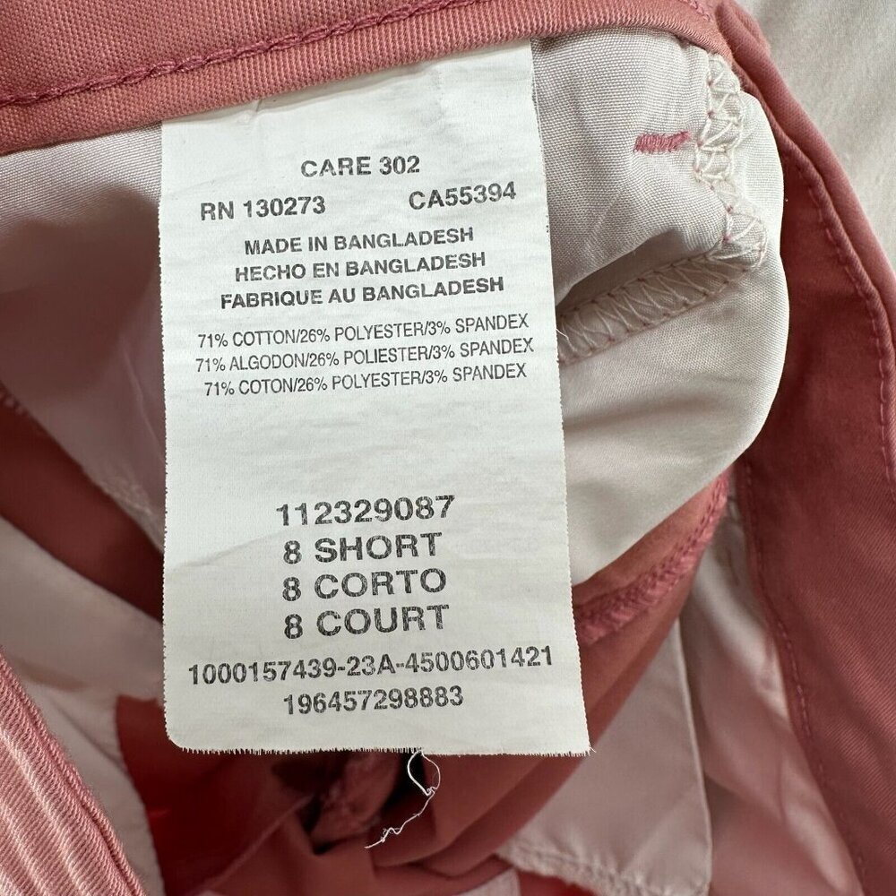 Lee Pants Women's Size 8 Coral High Rise Straight Leg Wrinkle Free Chino Casual - Picture 8 of 12